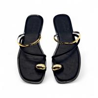 Calzados soraia, Sandalias Planas de Mujer con anillo dorado y Detalles Metálicos, Estilo Minimalista con Tira Dedo, Diseño Elegante para Verano, Perfectas para Playa, Paseos o Eventos Casuales ✅ Entrega 24/72h a España (península) Playa Metal Playa Playa - details 11
