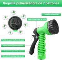 Bomba De Jardín Mágica Expansible Con 7 Funciones De Rociado Para Lavar Coche Alta Presión Con Gun De Agua Para El Hogar Y Jardín - details 3