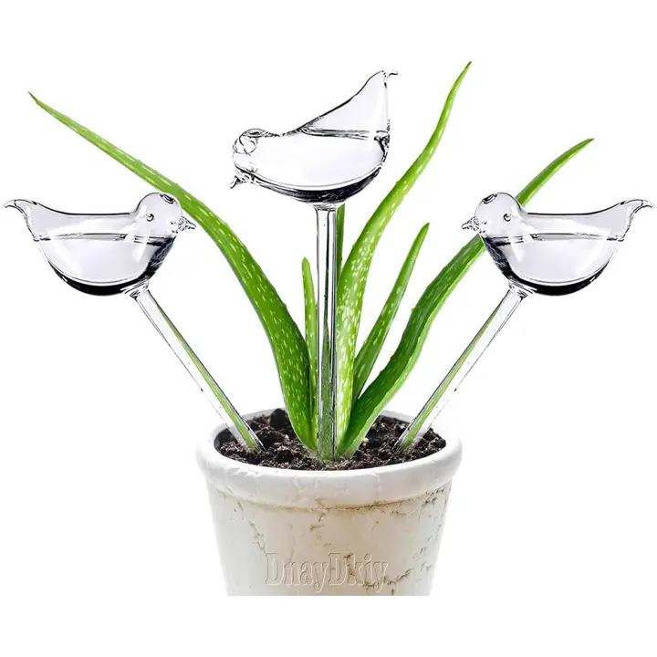 1Pcs Globos De Riego Para Plantas En Forma De Pájaro Autoidalización De Agua Bulebas Claras Hechas a Mano - 1