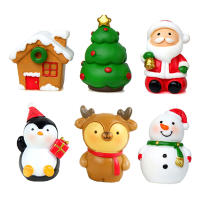 Adorno De Navidad En Resina Con Diseño De Árbol De Navidad Hombre De Nieve Y Santa Claus Accesorios De Jardinería Lindos Y Micro Paisaje - details 5