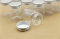 6 Pcs Botellas De Vidrio Pequeñas Con Tapa De Tornillo Plata 60ml Jars Vacíos Transparentes Para DIY Y Artesanía 33x47x60mm - details 7