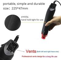 Handheld Hot Air Gun,1m Ultra-Long Cable Portable Heat Gun for DIY Shrink Wrapping, Plastic, Fabric, etc.(Black Red Color) - details 0