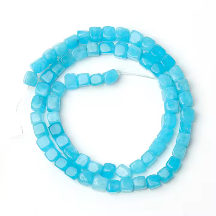 Cuentas De Piedra Natural Toramina 5x5mm Apatita Y Morganita Para Fabricación De Joyas Pulseras Colgantes 15'' - 1
