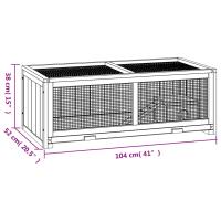vidaXL Jaula para hámster madera maciza abeto 104x52x38 cm - details 7