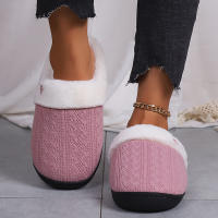 Zapatillas Casuales De Pelo Fluffy Para Mujer Invierno Plush Interior Zapatos De Mujer 2025 Plataforma Calientes Tallas Grandes Pareja Planas - details 14