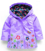 Chaqueta Infantil Impermeable Para Niños Y Niñas Estilo Casual De Otoño Con Capucha Y Manga Larga Impresión Floral Outerwear Para Niños - details 4