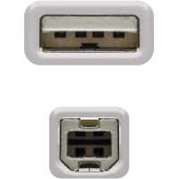 Nanocable Cable Usb 2.0 para Impresora, Tipo A/M-B/M, Macho-Macho, Beige, 3Mts - details 3