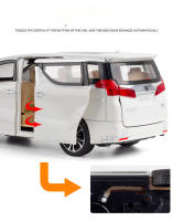 Modelo De Coche De Escala 1/24 Alphard En Aleación De Metal Simulación Vehículo MPV Con Sonido Y Luz Juguete Para Niños Regalos - details 4