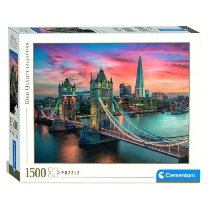 Puzzle 1500 piezas Crepúsculo de Londres Tower Bridge Clementoni - 1