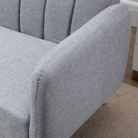 HOMCOM Sofá Cama de 2 Plazas Tela con Respaldo Ajustable en 3 Posiciones Reposabrazos Desmontables y Patas de Madera Sofá Doble Moderno para Salón Oficina 173x75x73 cm - details 5