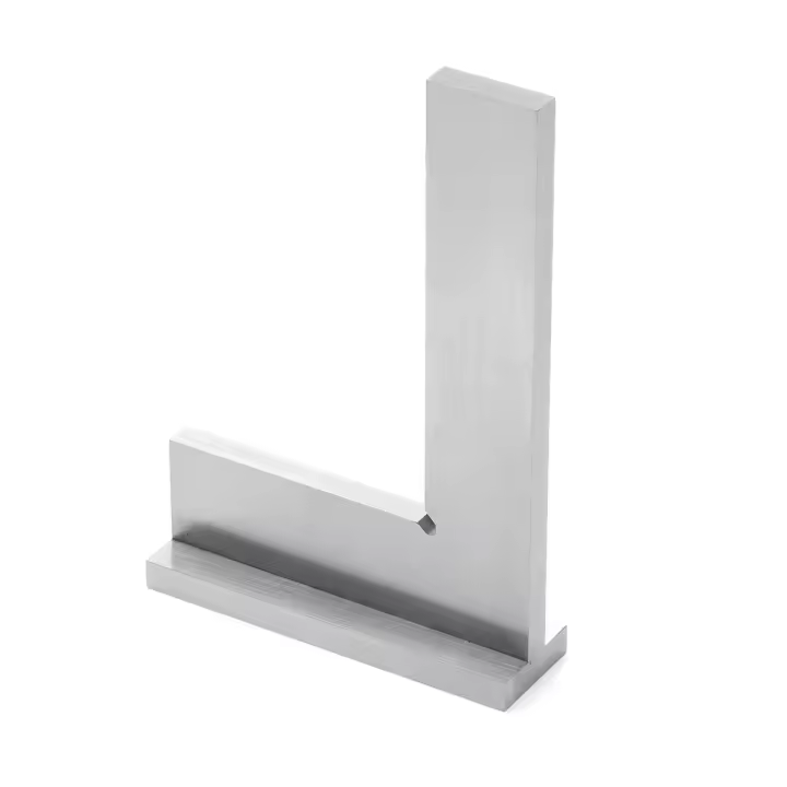 Regla De Ángulo DIN875-0 Drillpro 100x70mm Base Ancha 90 Grados Herramienta De Carpintería De Acero Inoxidable Para El Hogar - 1