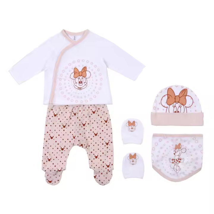Conjunto Bebé Minnie Mouse 73350 Naranja Estampado - 1