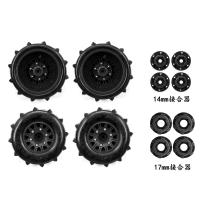 4PCS Neumáticos De Rueda Para Sling Shot Sand Snow Para Coche RC 1/10 Camión De Carreras Curtas Slash Losi 22S DR10 HPI - details 1