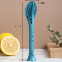 Juego De Comedor Portátil De 3 Piezas En Alfalfa Desmontable Cuchillos Y Tenedores Para Viajes Picnics Y Campingware De Plástico No Desechable - details 12