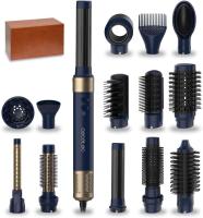 Cecotec Cepillo de Aire Caliente Secador Moldeador Alisador - 14 Cabezales - Tecnología Coanda CeramicCare 14in1 AirGlam Blue/Black. 1400W, Motor Digital, Elimina el Frizz, 3 Temperaturas - details 0