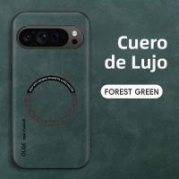Funda De Teléfono Retro Textura De Cuero PU Magnética Para Google Pixel 10 9 a pro XL 5G TPU Suave Antichoque Con Lámina De Carga Magnética - details 10