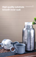 Botella De Agua Térmica Tiartisan De Titanio Doble Capa Para Niños 600ml Con Dos Tapas Portátil Para Exteriores Y Deportes - details 3