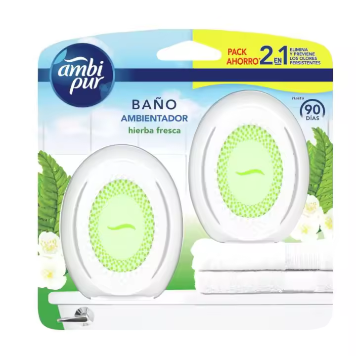 Ambi Pur Bathroom Pradera Fresca, Ambientador Continuo Para Evitar Y Eliminar Olores, MEGA PROMO - 1
