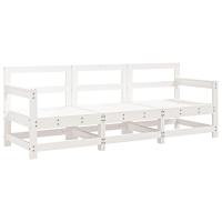 vidaXL Juego de muebles jardín 3 pzas madera maciza pino Pino natural, Pino blanco, Pino gris Conjunto Terraza Muebles Jardín Exterior Juego de Muebles de jardín Mueble Jardín Exterior Muebles de Salon Exterior - details 5