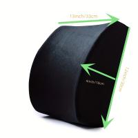 Almohada De Lumbar Soporte Para Silla De Oficina Y Coche, Almohada De Espuma De Memoria Multifuncional Para Espalda Cushion De Veludo - details 4