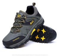 Botas De Moda Para Hombres Zapatillas De Senderismo Al Aire Libre Antideslizantes Suela De Goma Microfibra Impermeables Para Montaña - details 16