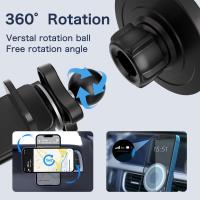 Soporte De Teléfono Móvil Magnético Para Coche Magsafe Con Clip Rotación 360° Ventilador Adecuado Para iPhone 14 13 12 Samsung Universal - details 4