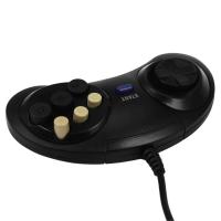 Clásico retro 6 botones mango con cable controlador de juego GamePad joystick joypad para Sega MD2 PC Mac Mega Drive Accesorios - details 2