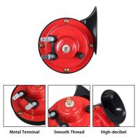 Bocina De Coche Universal 12V Electrónica Con Dos Tonos Snail Bocina Impermeable Para Motocicleta Camión SUV Barco Paquete De 2 Piezas - details 3