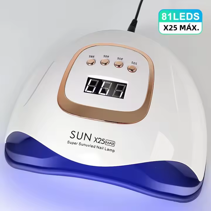 SUN X25MAX 81LED Lámpara UV Para Uñas Secado Rápido De Toda La Polvos De Uñas Profesional Luz De Secado Potente Para Manicura Y Peluquería - 1