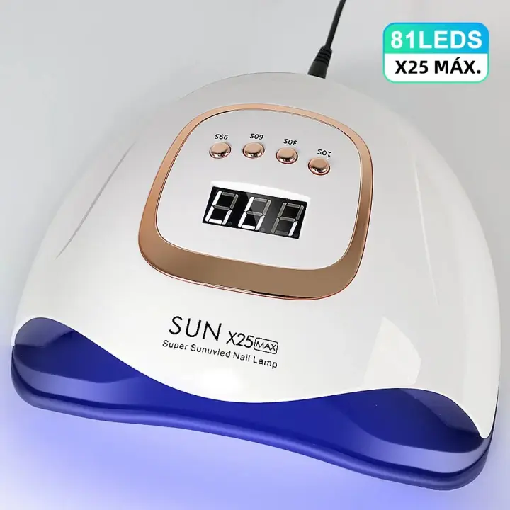 SUN X25MAX 81LED Lámpara UV Para Uñas Secado Rápido De Toda La Polvos De Uñas Profesional Luz De Secado Potente Para Manicura Y Peluquería - 1