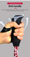 Palo De Caminar Plegable Para Senderismo Y Camping Con 5 Secciones Manija Antideslizante De Espuma Telescópico Fácil De Guardar Para Ancianos Material De Carbono Acero Inoxidable - details 3