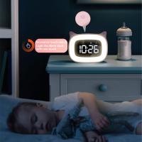 BIT Despertador Educativo Infantil, Radio Despertador Infantil con Luz Nocturna Día/Noche Dos Alarmas 18 Tipos de Música LED Digital Luminoso con Posposición Despertador Educativo Recargable para Niños Niñas, Rosa - details 0