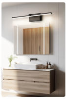 Lámpara De Espejo LED Para Baño Impermeable Luz De Maquillaje En Blanco Y Negro Soporte De Aluminio Longo Iluminación Interior Para Inodoro - details 5