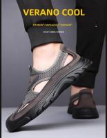 Sandalias De HENGBAHE Para Hombre Estilo Nuevo Cómodas Y Livianas Con Suela Gruesa Y Material De Malla Tipo De Sandalia De Envío Al Tobillo Zapatos Casuales - details 9