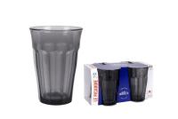 DURALEX Set de 8 vasos 360 ml, color gris "PICARDIE", alta calidad, resistente a golpes y arañazos - details 1