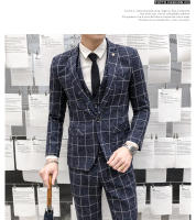 Nueva Moda Traje Tres Piezas Para Hombre Estilo Delgado Casual + Negocios Chaqueta + Pantalones Material Poliéster Adecuado Para Bodas Cuatro Estaciones - details 9