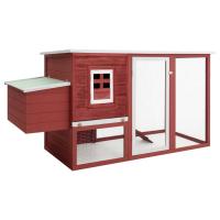 vidaXL Madera Gallinero con 1 Jaula para Huevos Animales Cerramiento Color Latón,  Gris,  Marrón y mas - details 2