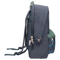 Mochila Portaordenador Pepe Jeans Tom 44 cm azul y verde adaptable a carro - compartimento independiente en la parte de atrás con acceso directo a un bolsillo acolchado específico para llevar el portátil y la tablet - details 3
