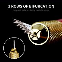 100PC 3 Filas 16Pines Nano Hojas De Microblading Agujas De Maquillaje Permanente Para Tatuaje De Cejas 3D Bordado Ojo Nanonegros De Acero Inoxidable 316L - details 2