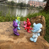 8Pcs/set Figuras De Anime Sonrientes Criaturas PVC 5-7cm Decoración De Pastel Animal Dibujos Animados Juguete Modelo Regalo - details 13
