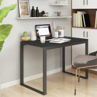 vidaXL Escritorio de ordenador madera ingeniería en color blanco y roble/Negro/Blanco y más | estructura resistente ideal para salón dormitorio o estudio - details 1