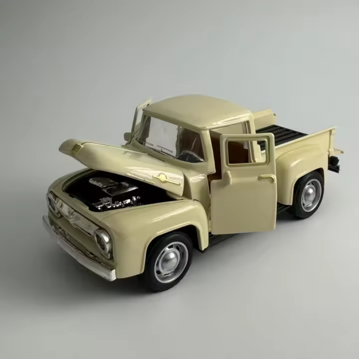 Modelo De Camión Rojo En Metal 1/32 Miniatura De Coche De Acción Con Devolución Al Retroceso Para Colección Decorativa Juguete Para Niños Y Niñas Regalo De Navidad Y Año Nuevo - 1