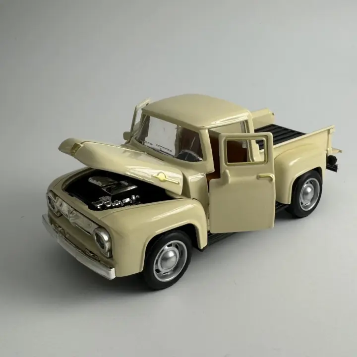 Modelo De Camión Rojo En Metal 1/32 Miniatura De Coche De Acción Con Devolución Al Retroceso Para Colección Decorativa Juguete Para Niños Y Niñas Regalo De Navidad Y Año Nuevo - 1