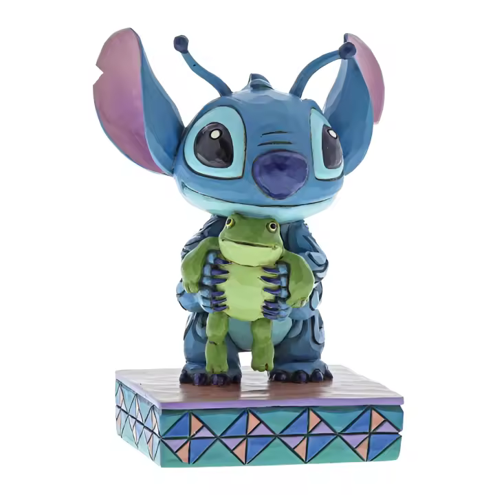 Enesco Figura Disney Lilo y Stitch con Rana - Resina Pintada a Mano - 10 Cm - 1