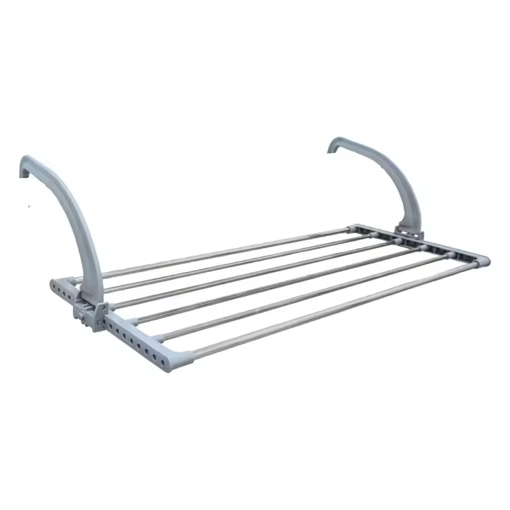 GREATOYAR Tendedero 58x32cm, Tendedero Plegable, Ajustable para Colgar en el Radiador Balcón Baño y Secar Tender Toallas Colada Ropa de Acero Inoxidable - 1