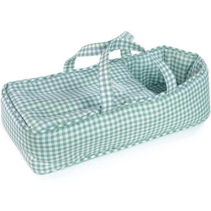 Cochecito Plegable Para Muñecas Tom Vichy Verde – Ideal Para Muñecas De 30 A 42 Cm, Incluye Bolsa Y Cesto, Para Niños De 3 A 4 Años