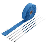 Pipé De Escape Para Motocicleta 5M*2.5CM Con Aislamiento Térmico De Fibra De Vidrio Incluye 4 Amarres Como Regalo - details 9