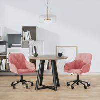vidaXL Sillas de comedor giratorias 2 uds terciopelo en color Azul/Gris oscuro/Marrón y más | cómodas modernas ergonómicas para comedor cocina salón hogar - details 3