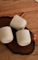 Taza de café japonesa - Tazas de cerámica artesanal para espresso, diseño rústico en gres, ideal para hogar o cafeterías - details 5