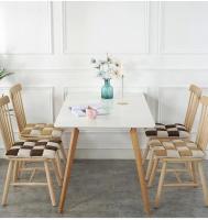 Cojín De Terciopelo Para Silla De Oficina Estilo Rejilla Grueso Cojín Para Silla De Comedor Dormitorio Y Sala De Estar - details 0